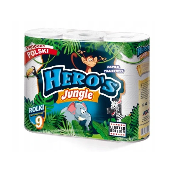 Jungle Heros Velvet Papier toaletowy 3 warstwy A'9