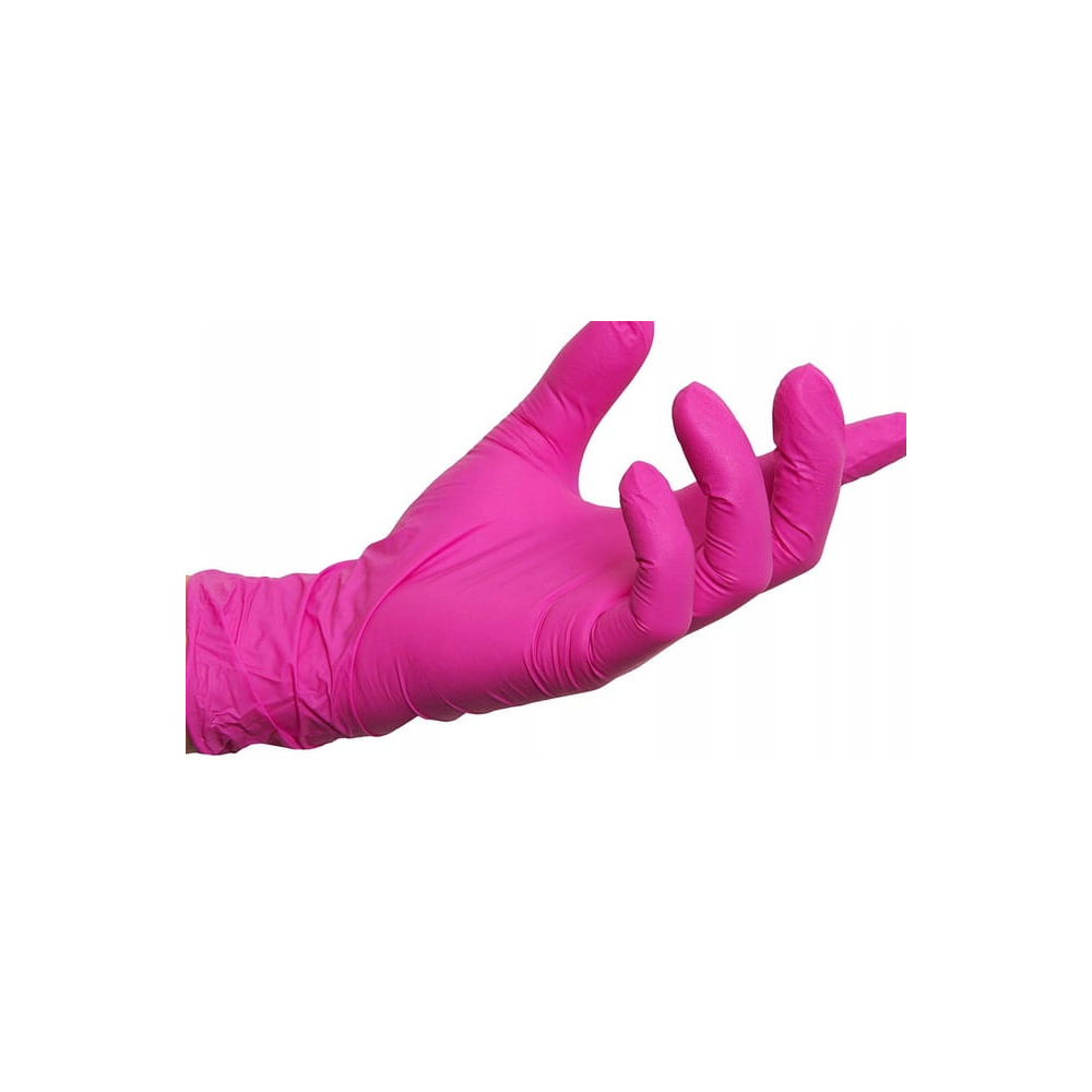 Rękawice nitrylowe medaSEPT różowe magenta rozmiar L 100 szt