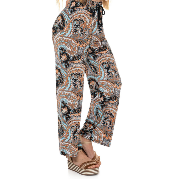 Moraj spodnie Patti OSD 1300-015 rozmiar 2XL Spodnie damskie o prostym luźnym kroju w kolorowe wzory