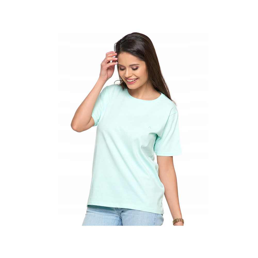 Moraj Koszulka damska miętowa T-shirt z okrągłym dekoltem  Premium Line BD 1500-103 rozmiar S